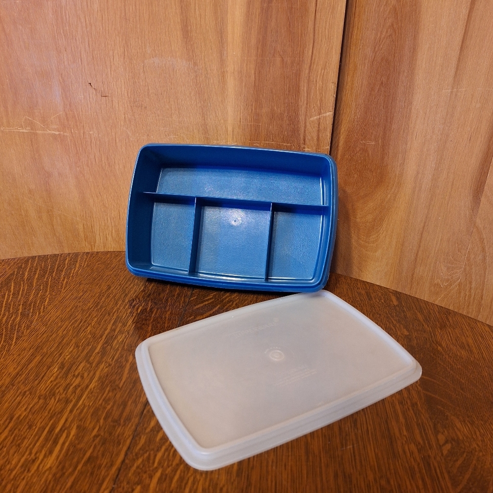 Vintage 1980s Tupperware Tuppercraft "Stow-N-Go" Container, 2 Piece Set